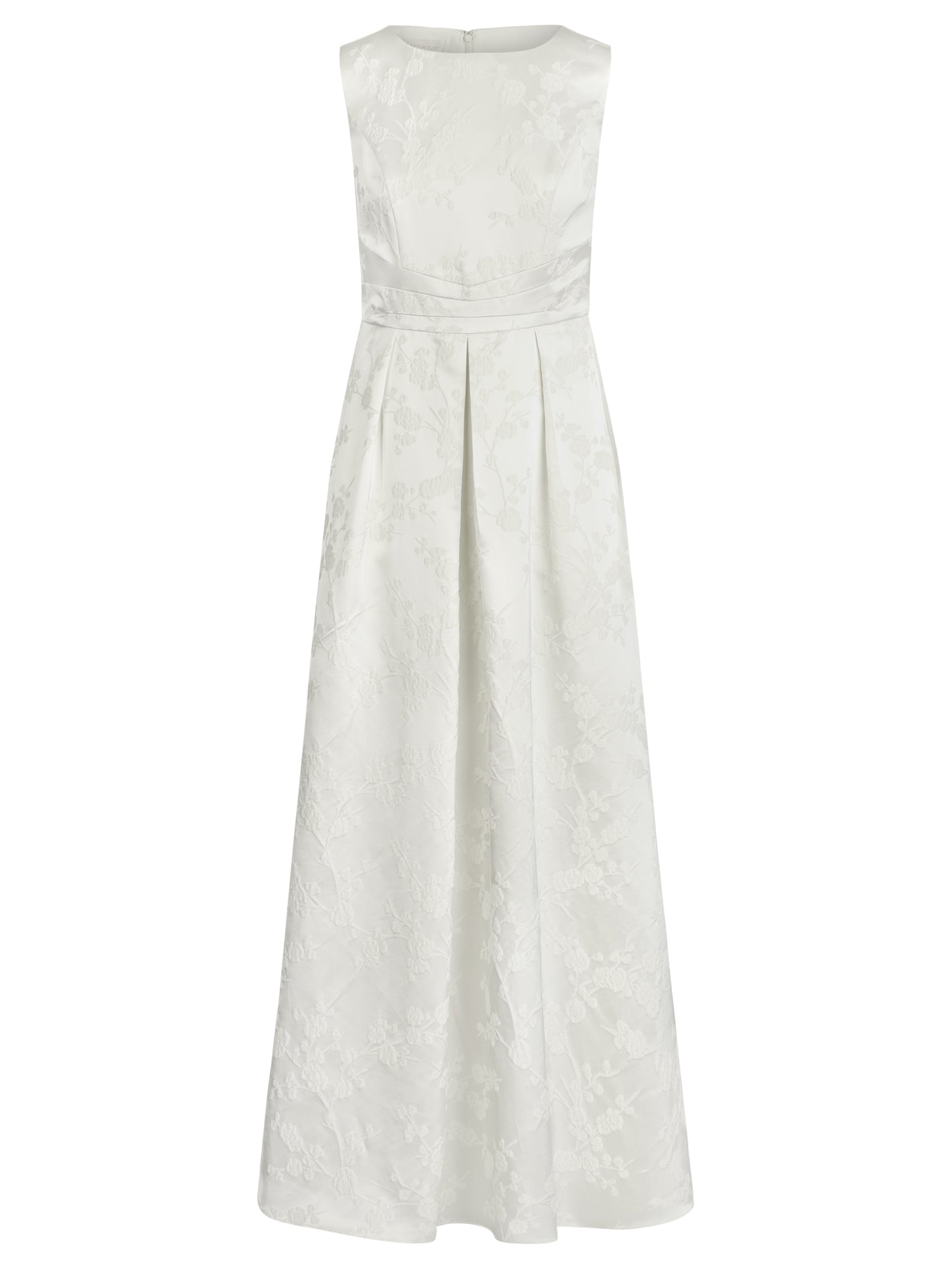 APART Langes Jacquardkleid mit Blütendessin | creme
