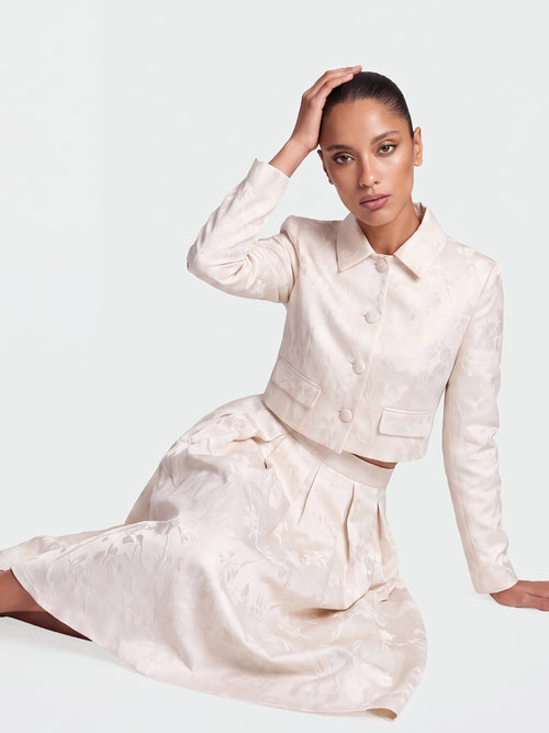 Jacquard-Bolero im leicht sportlichen Stil | creme image 1
