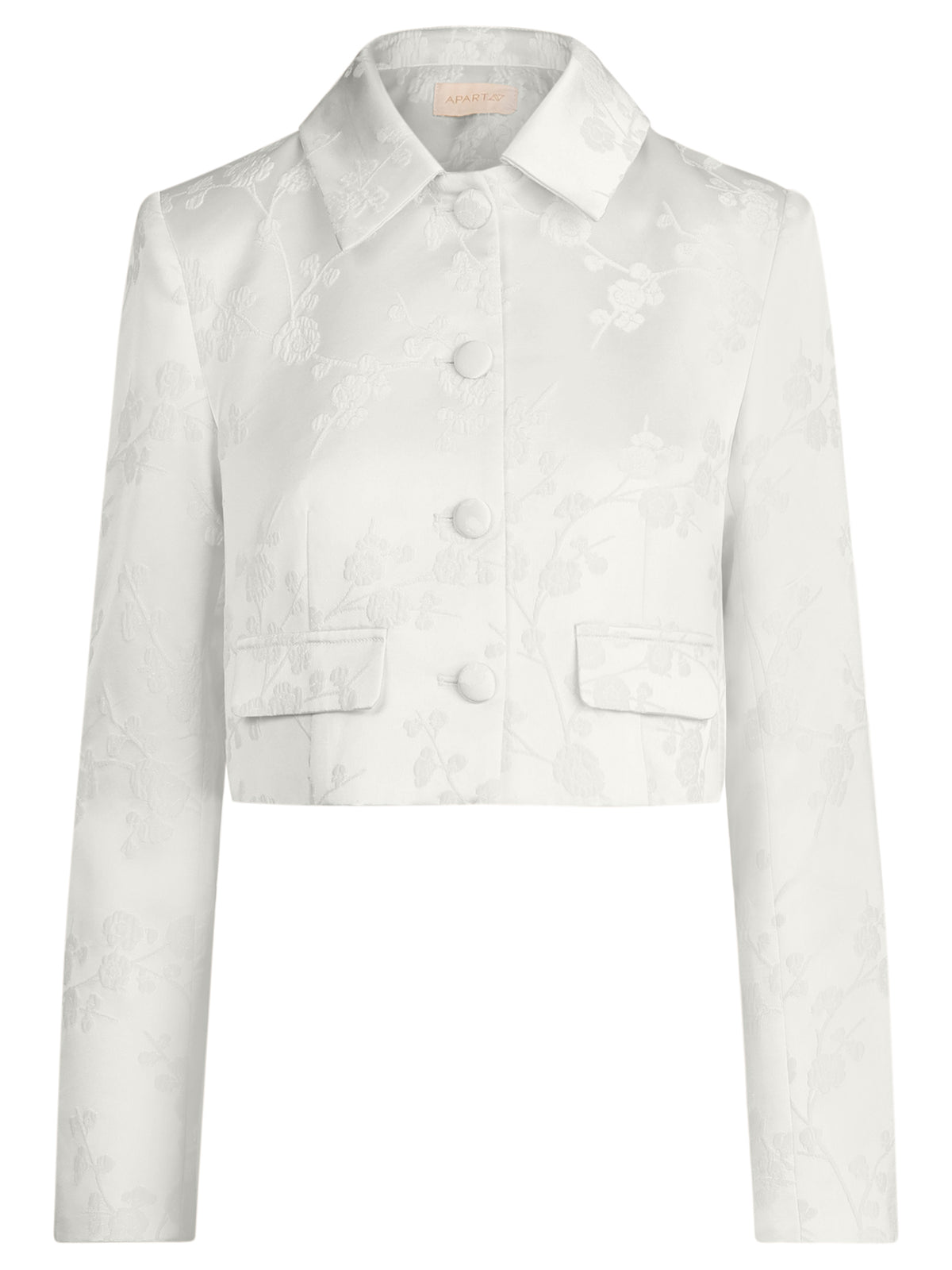 Jacquard-Bolero im leicht sportlichen Stil | creme