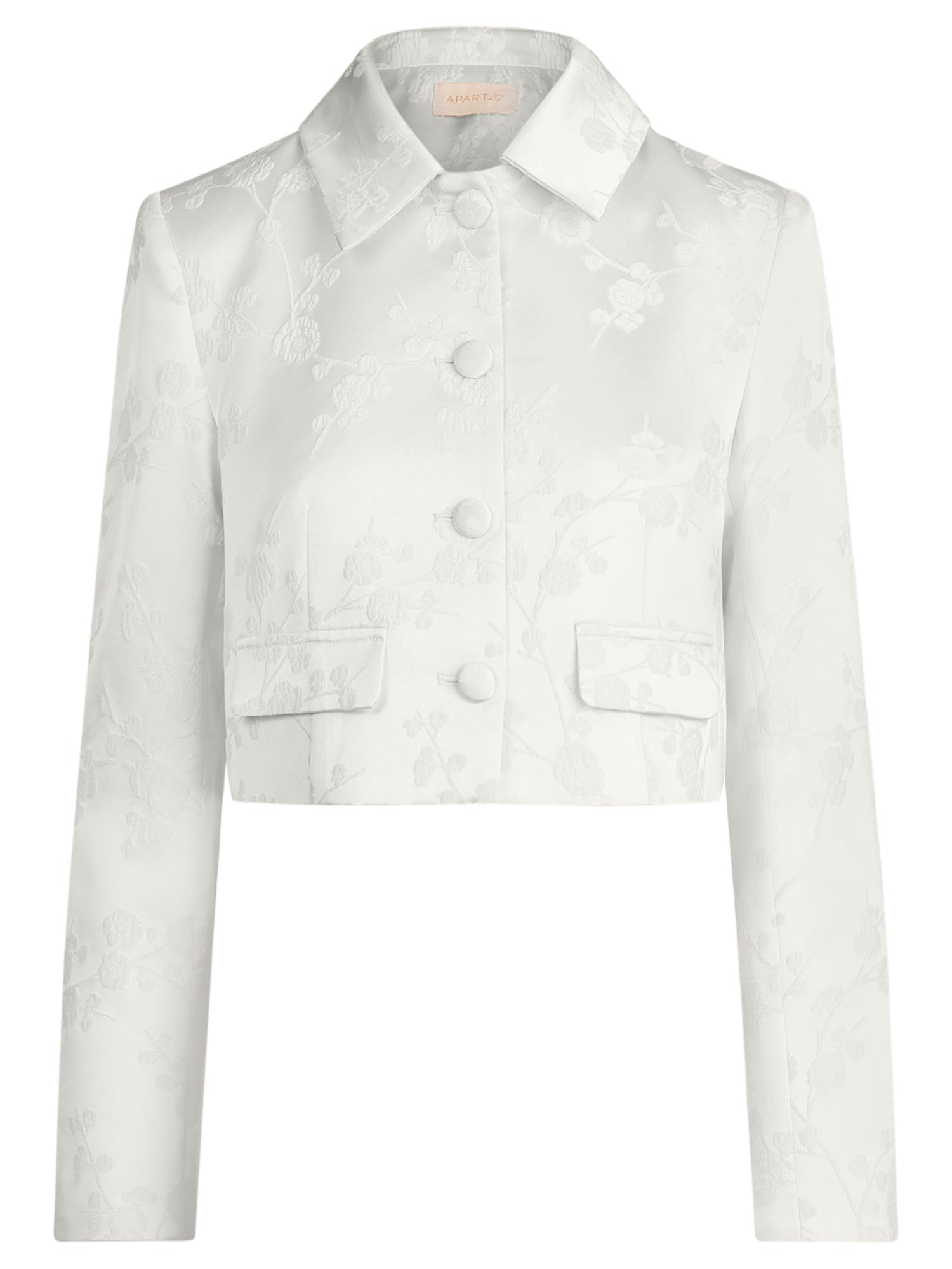 Jacquard-Bolero im leicht sportlichen Stil | creme