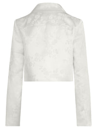 Jacquard-Bolero im leicht sportlichen Stil | creme