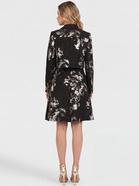 Jacquard-Bolero mit Metallic-Effekt | schwarz-gold