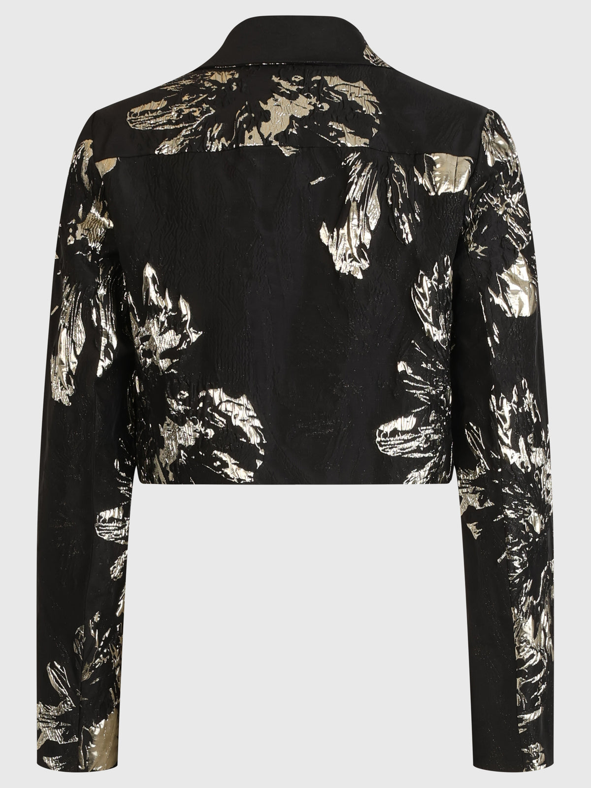 Jacquard-Bolero mit Metallic-Effekt | schwarz-gold