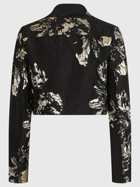 Jacquard-Bolero mit Metallic-Effekt | schwarz-gold