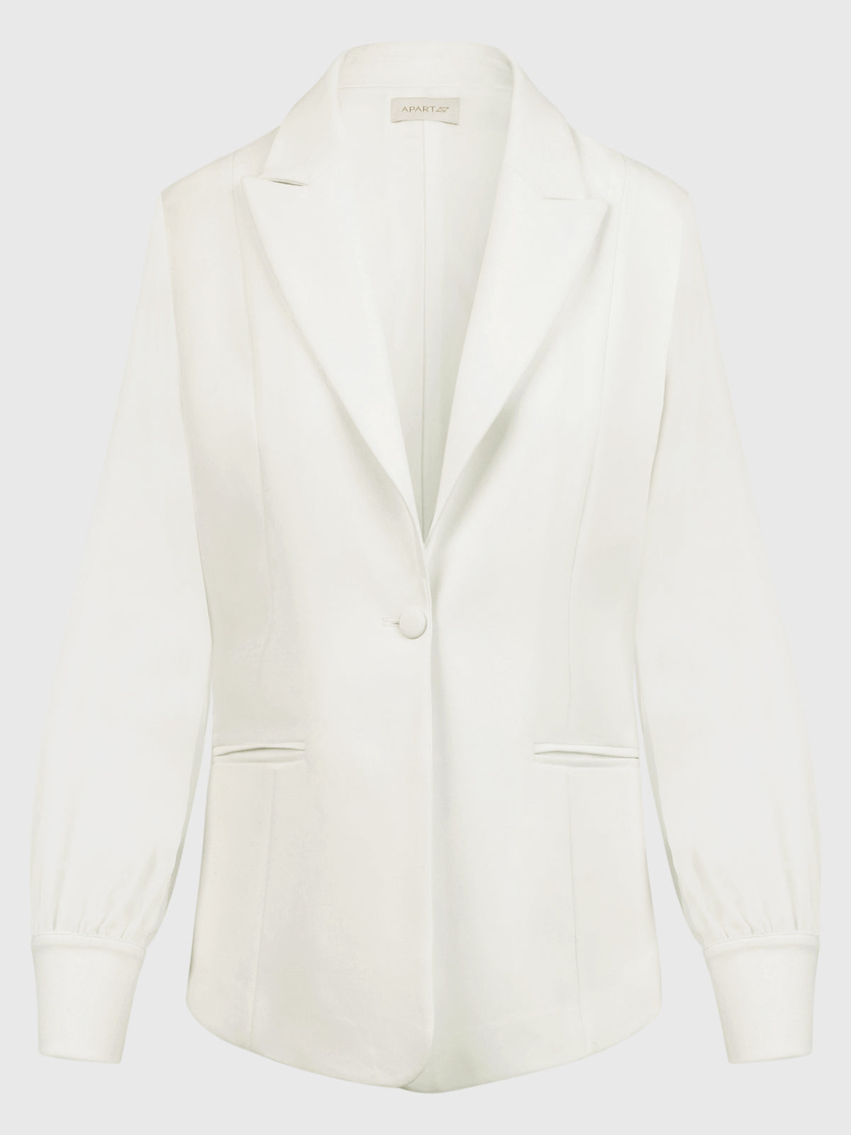 Taillierter Blazer mit Chiffonärmeln | creme