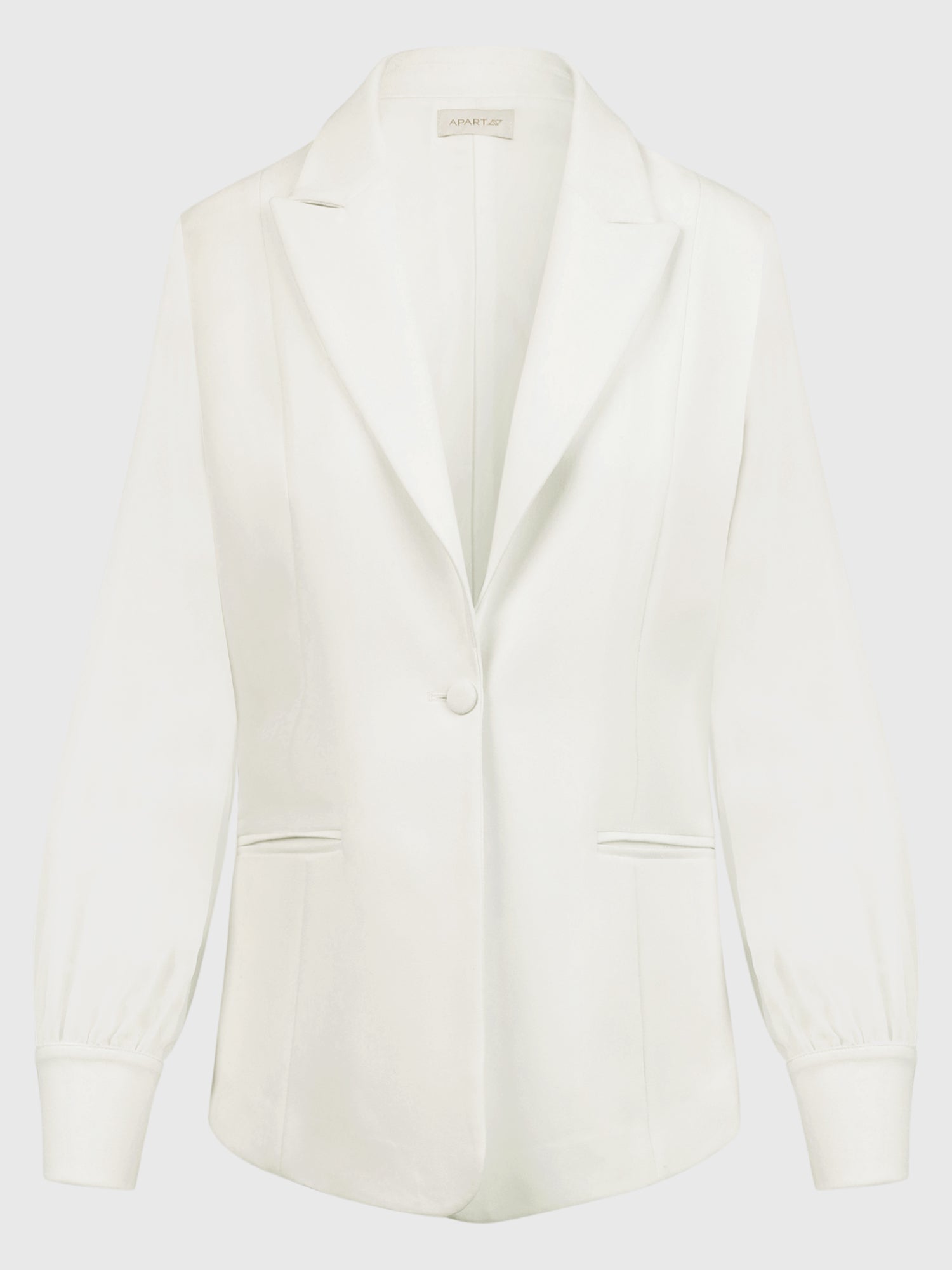 Taillierter Blazer mit Chiffonärmeln | creme