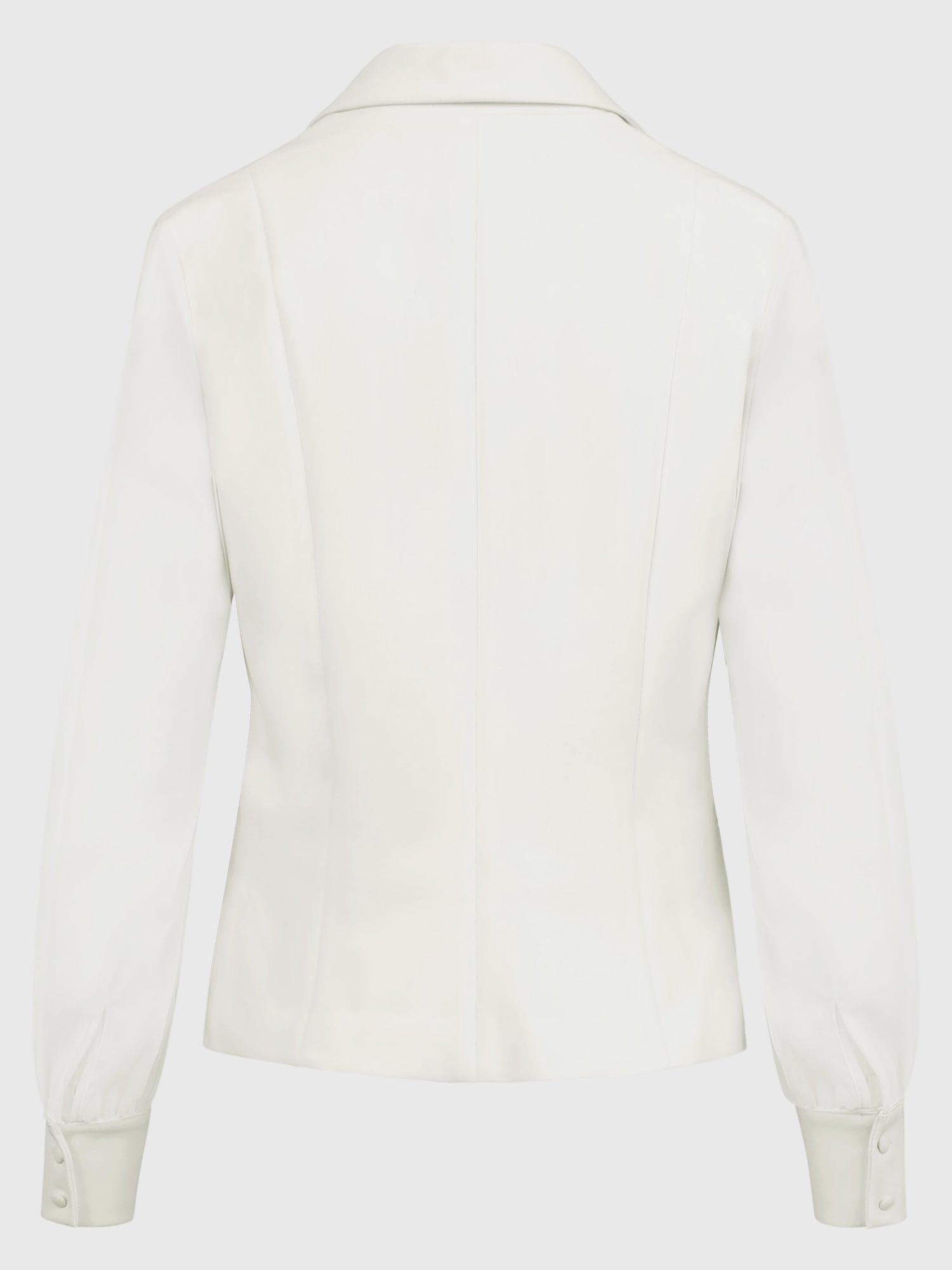 Taillierter Blazer mit Chiffonärmeln | creme