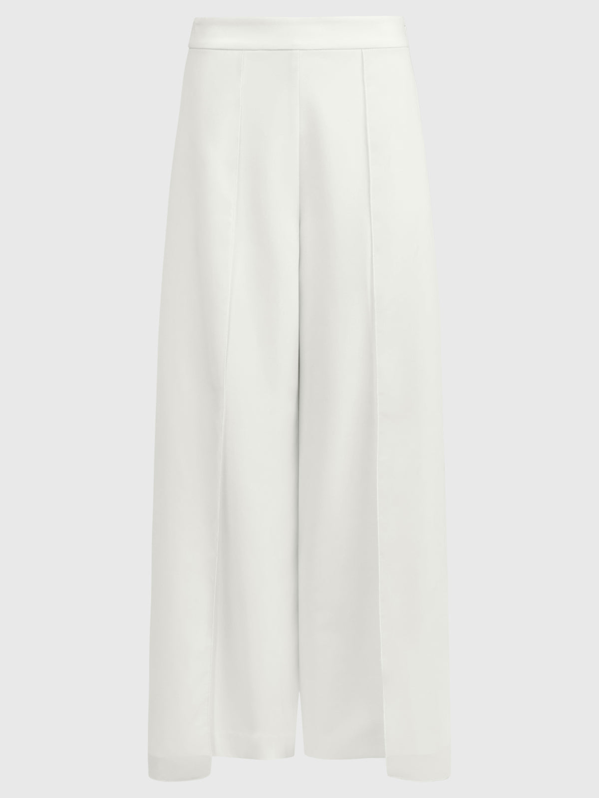 Weite Hose mit Chiffon-Layer | creme