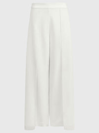 Weite Hose mit Chiffon-Layer | creme