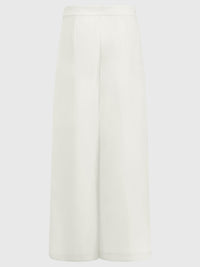 Weite Hose mit Chiffon-Layer | creme