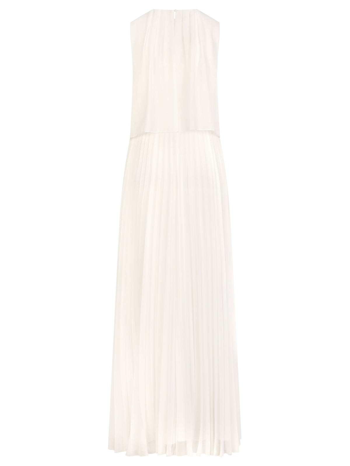APART Ärmelloses Chiffonkleid mit Plisseerock | creme