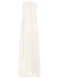 APART Ärmelloses Chiffonkleid mit Plisseerock | creme