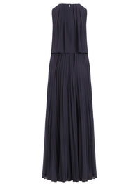 APART Ärmelloses Chiffonkleid mit Plisseerock | nachtblau