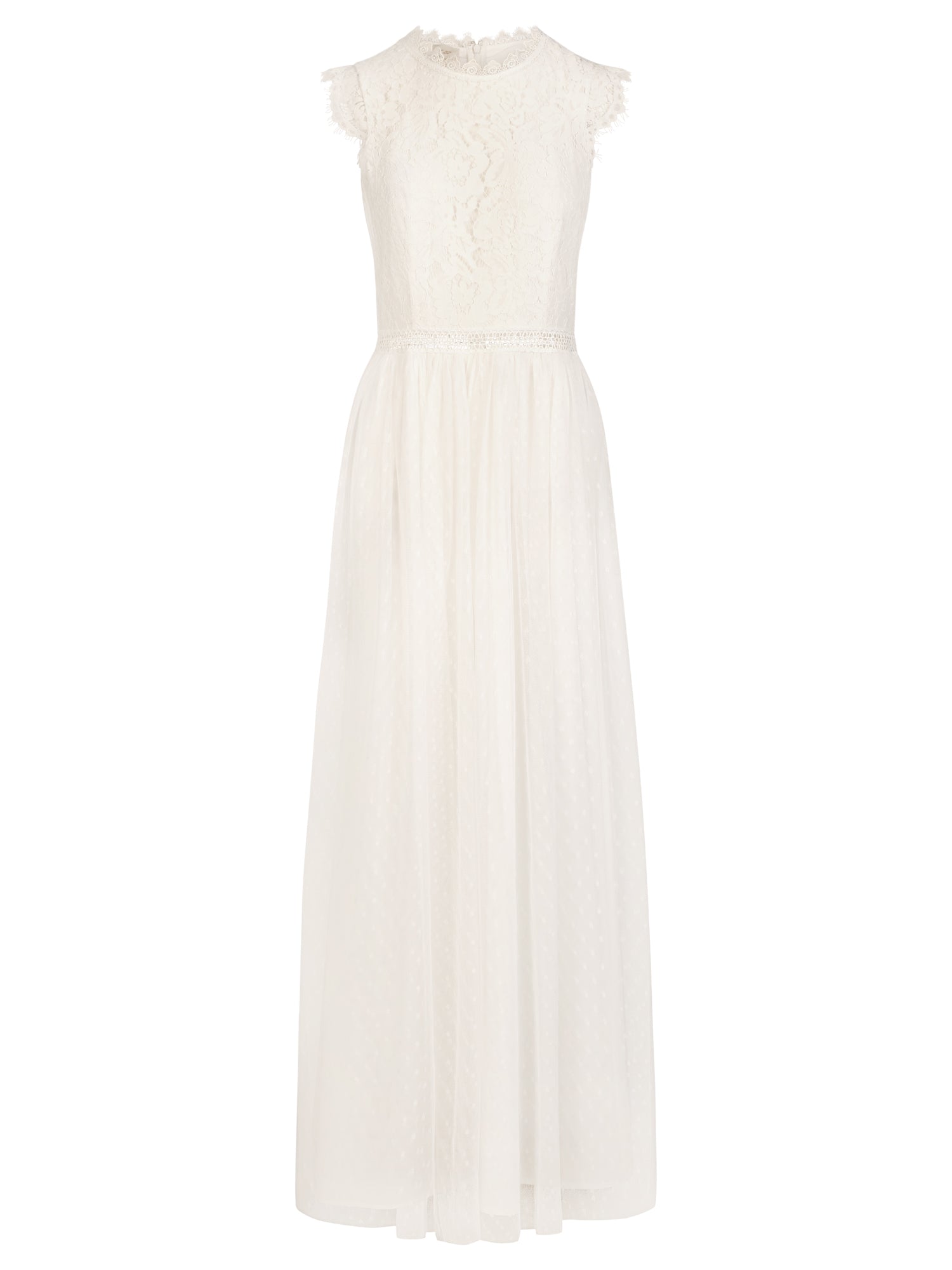 Brautkleid aus plastischer Spitze und weichem Tüll | creme