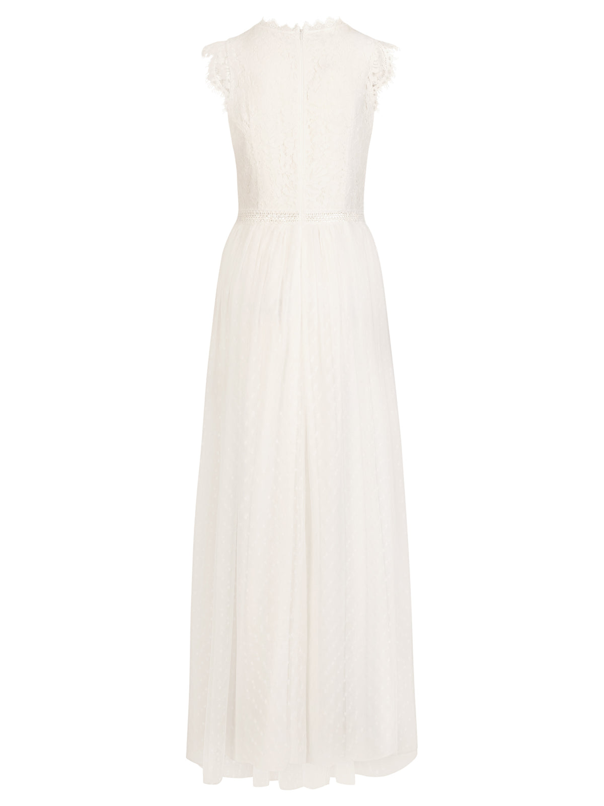 Brautkleid aus plastischer Spitze und weichem Tüll | creme