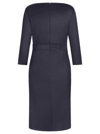 APART Kleid aus elastischem Satin | nachtblau