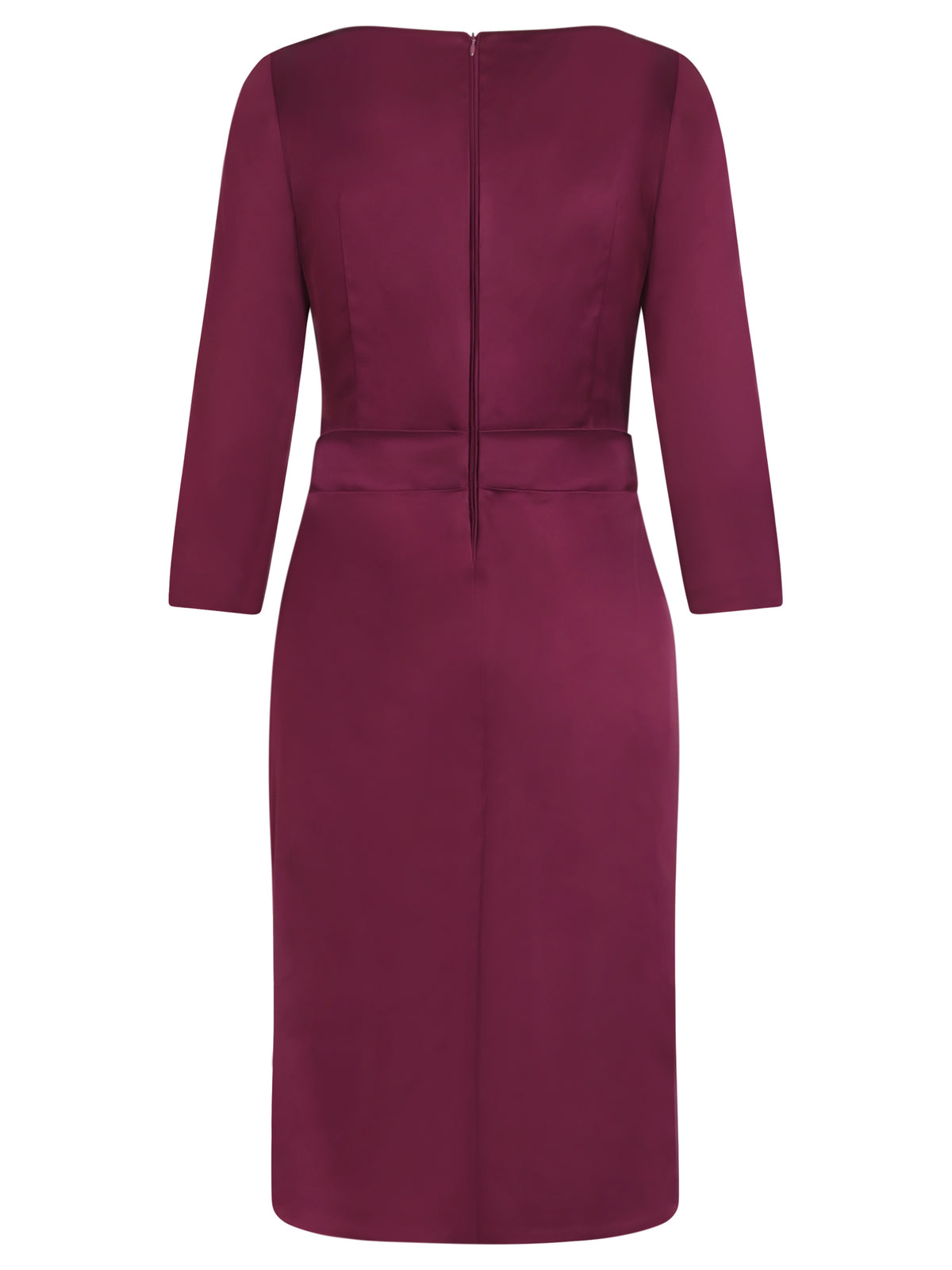 APART Kleid aus elastischem Satin | weinrot