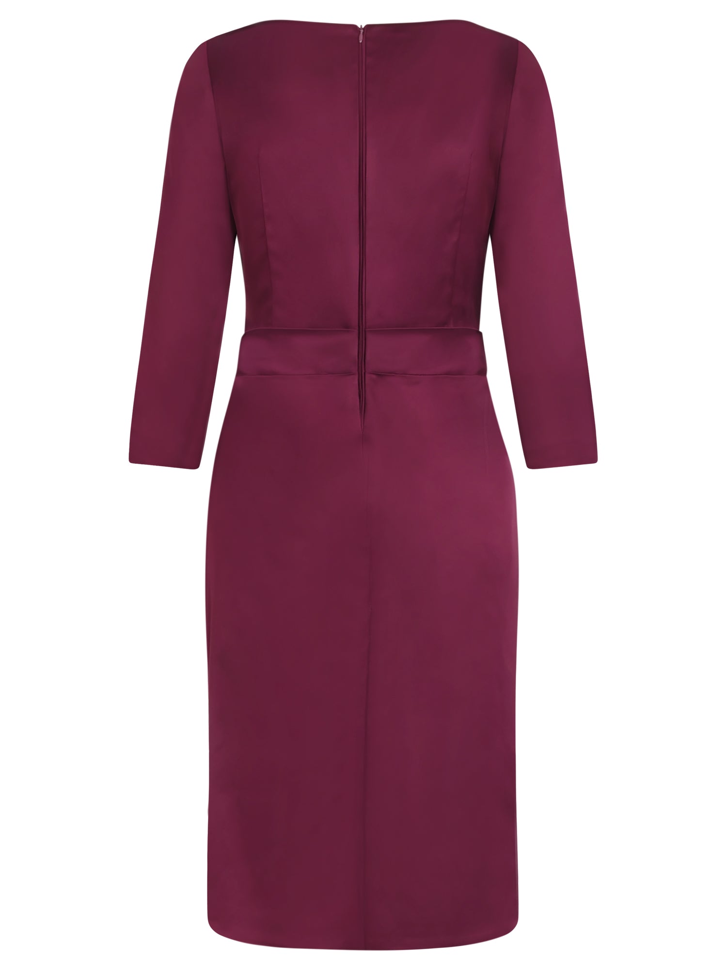 APART Kleid aus elastischem Satin | weinrot