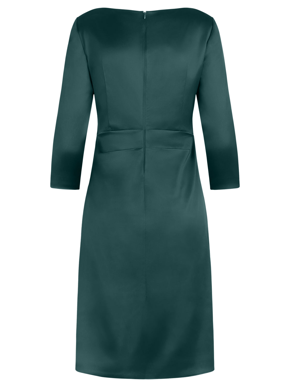 APART Kleid aus elastischem Satin | emerald