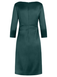 APART Kleid aus elastischem Satin | emerald