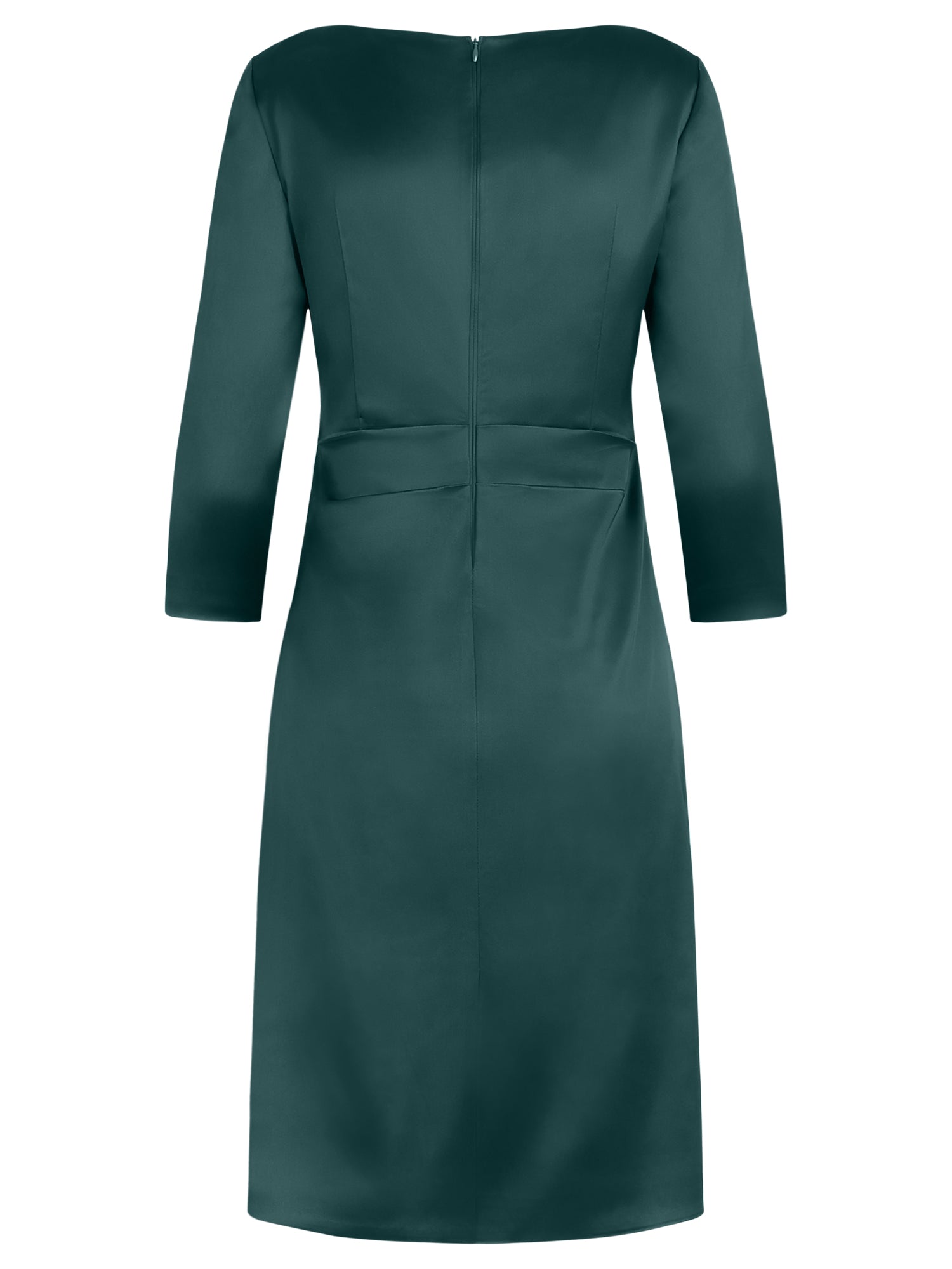 APART Kleid aus elastischem Satin | emerald