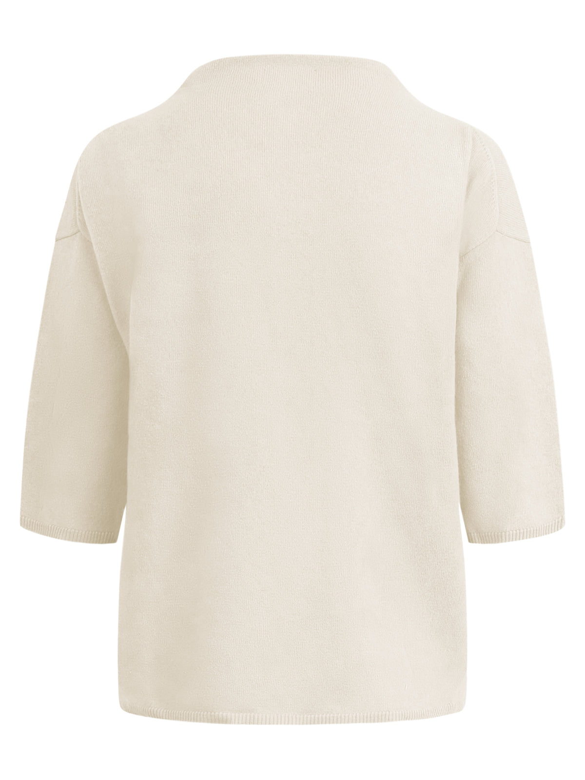 Legerer Pullover aus reiner Merinowoll mit Stehkragen | champagner