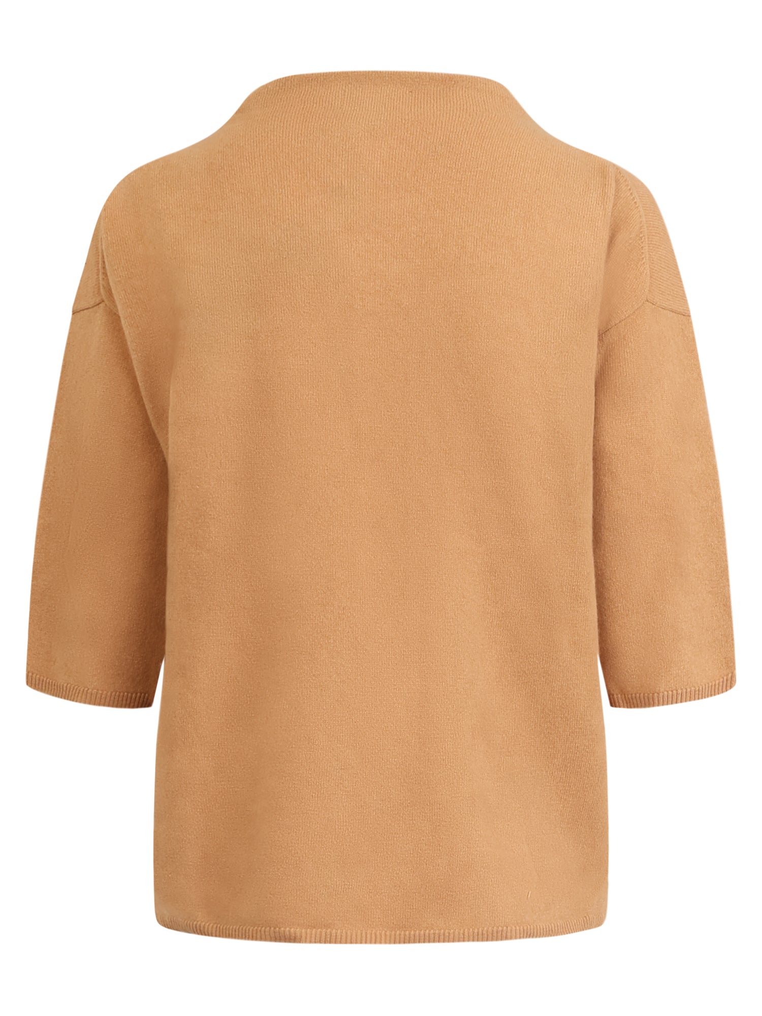 Legerer Pullover aus reiner Merinowoll mit Stehkragen | camel