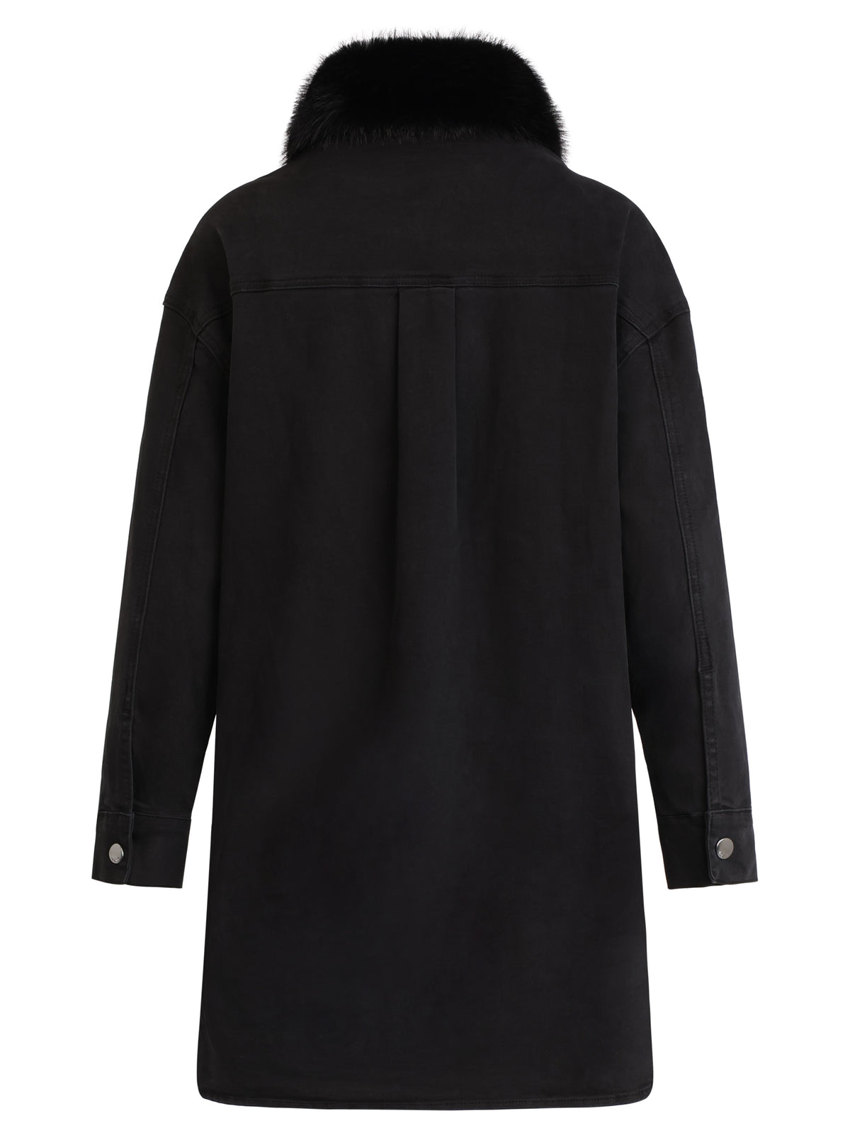 Oversized Jeansbluse | schwarz