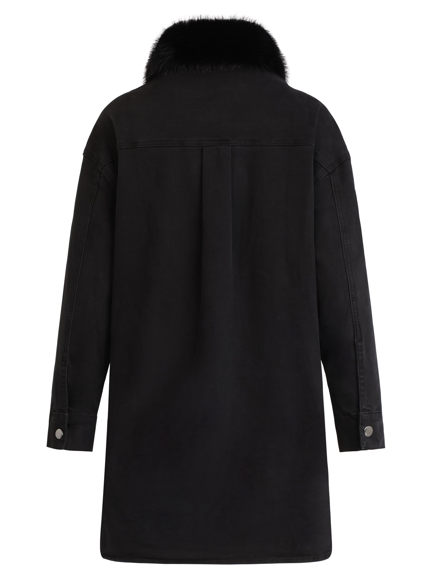 Oversized Jeansbluse | schwarz