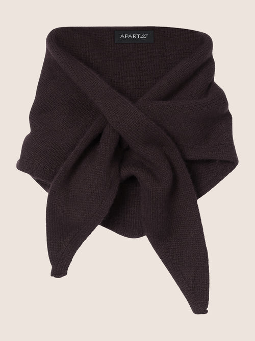 APART Gestrickter Schal aus reiner Merinowolle | schwarz image 1